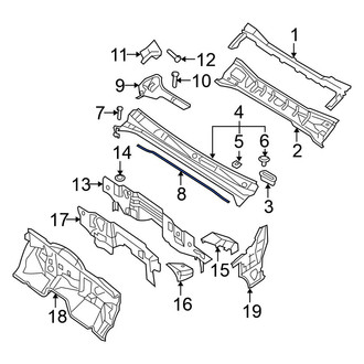 Nissan OE - Cowl Grille Panel Seal