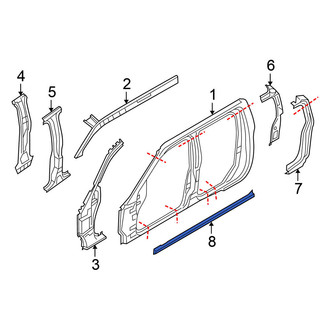 Nissan OE - Left Rocker Panel Reinforcement