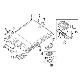 Nissan OE - Cab - Interior Trim (With Sunroof Roof Trim), (PRO-4X / S / SL / SV Crew Cab)