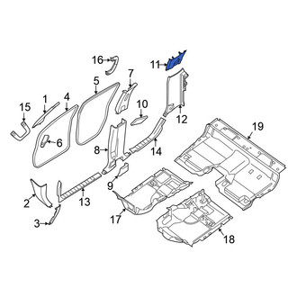 Nissan OE - Left Upper Body C-Pillar Trim Panel