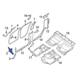 Nissan OE - Left Kick Panel Trim