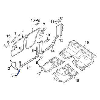 Nissan OE - Left Kick Panel Trim Cap