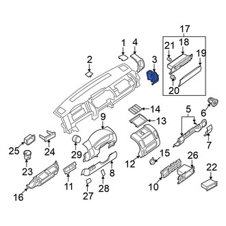 Nissan OE - Left Upper Inner Dashboard Air Vent
