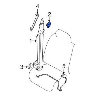Nissan OE - Front Upper Seat Belt Anchor Plate Cover
