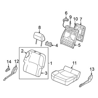 Nissan OE - Seats & Tracks - Passenger Seat Components (W/O Side Air Bag)