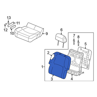 Nissan OE - Front Right Seat Back Cushion Cover