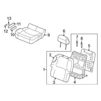 Nissan OE - Seats & Tracks - Passenger Seat Components (W/O Side Air Bag)