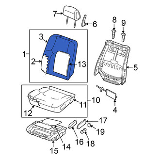 Nissan OE - Front Left Seat Back Cushion Cover