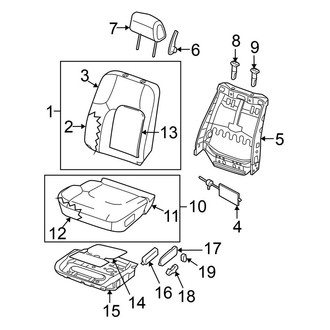 Nissan OE - Seats & Tracks - Driver Seat Components (W/O Side Air Bag)