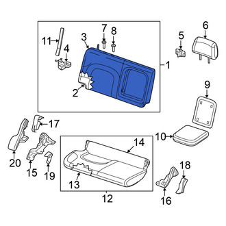 Nissan OE - Rear Right Seat Back Cushion Cover