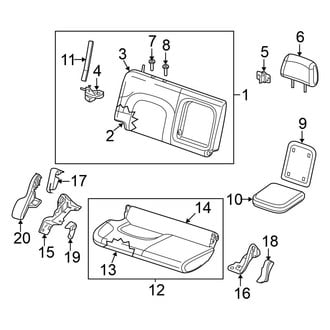 Nissan OE - Seats & Tracks - Rear Seat Components (60% Side)