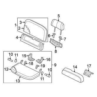 Nissan OE - Seats & Tracks - Rear Seat Components (King Cab), (King Cab)