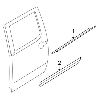 Nissan OE - Rear Door - Exterior Trim (PRO-4X / S / SL / SV Crew Cab)