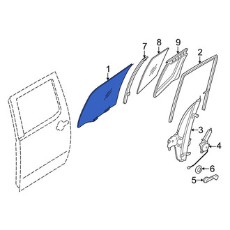 Nissan OE - Front Right Door Glass