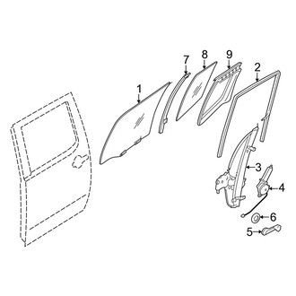 Nissan OE - Rear Door - Glass & Hardware (PRO-4X / S / SL / SV Crew Cab)