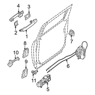 Nissan OE - Rear Door - Lock & Hardware (PRO-4X / S / SL / SV Crew Cab)