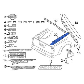 Nissan OE - Rear Truck Bed Molding