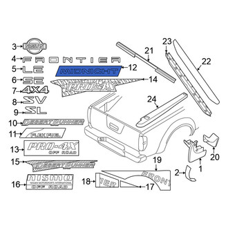 Nissan OE - Rear Tailgate Emblem