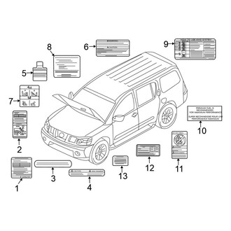 Nissan OE - Information Labels - Labels (RWD 4.0L)