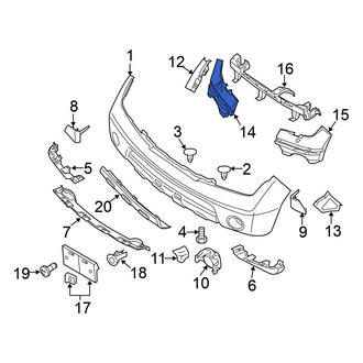Nissan OE - Front Right Bumper Cover Reinforcement