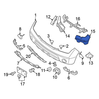 Nissan OE - Front Left Bumper Cover Reinforcement