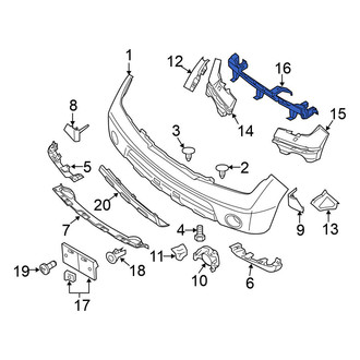 Nissan OE - Front Upper Bumper Cover Support Rail