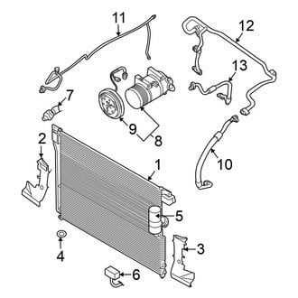 Nissan OE - Air Conditioner & Heater - Condenser, Compressor & Lines