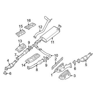 Nissan OE - Exhaust System - Exhaust Components (4.0L)