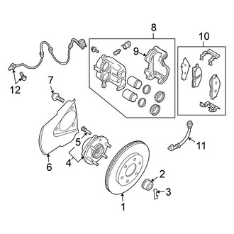 Nissan OE - Front Suspension - Brake Components (4WD)