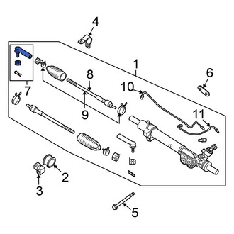 Nissan OE - Left Outer Steering Tie Rod End