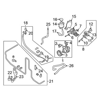 Nissan OE - Steering Gear & Linkage - Pump & Hoses (5.6L)