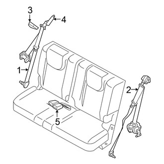 Nissan OE - Restraint Systems - Rear Seat Belts (3rd Row Seat)
