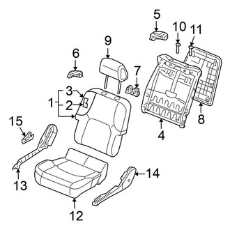 Nissan OE - Seats & Tracks - Front Seat Components (Manual Passenger Seat, W/O Side Air Bag)