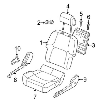 Nissan OE - Seats & Tracks - Front Seat Components (Manual Passenger Seat, With Side Air Bag)