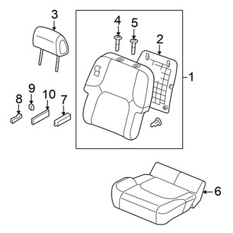 Nissan OE - Seats & Tracks - Front Seat Components (Power Passenger Seat, With Side Air Bag)