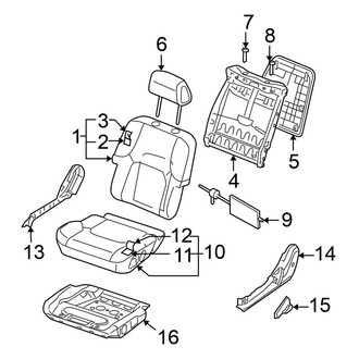 Nissan OE - Seats & Tracks - Front Seat Components (Manual Driver Seat, W/O Side Air Bag)