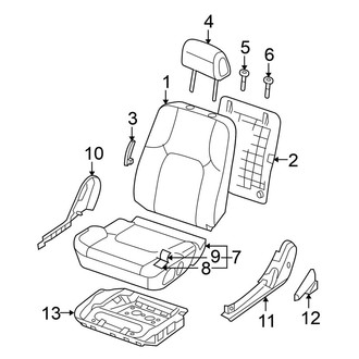 Nissan OE - Seats & Tracks - Front Seat Components (Manual Driver Seat, With Side Air Bag)