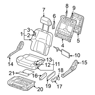 Nissan OE - Seats & Tracks - Front Seat Components (Power Driver Seat, W/O Side Air Bag)