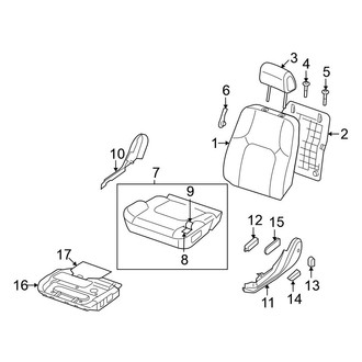 Nissan OE - Seats & Tracks - Front Seat Components (Power Driver Seat, With Side Air Bag)
