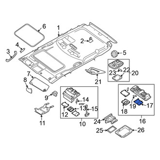 Nissan OE - Left Map Light Lens