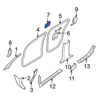 Nissan OE - Lower Body B-Pillar Trim Panel Cap