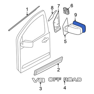 Nissan OE - Front Left Door Mirror Glass