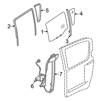 Nissan OE - Rear Door - Glass & Hardware