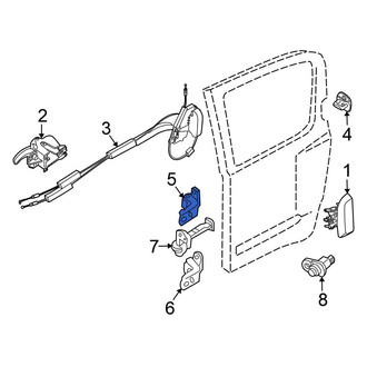 Nissan OE - Rear Left Upper Door Hinge