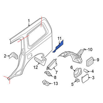 Nissan OE - Rear Left Quarter Panel Gutter