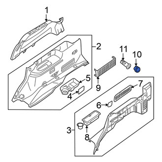 Nissan OE - Rear Left 12 Volt Accessory Power Outlet Cover