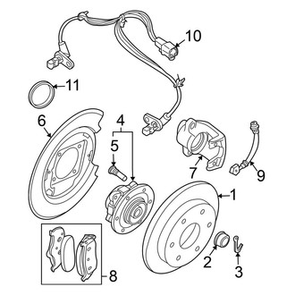 Nissan OE - Rear Suspension - Brake Components (LE / SE / SE Off-Road / XE)