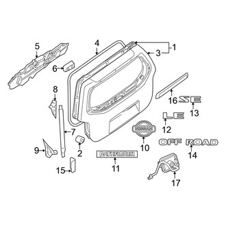 Nissan OE - Lift Gate - Exterior Trim