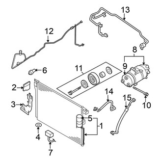 Nissan OE - Air Conditioner & Heater - Condenser, Compressor & Lines