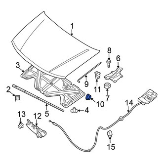 Nissan OE - Hood Prop Rod Grommet